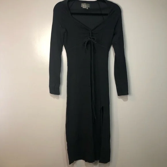 chinese dress ladies Anthro Ruffle Velvet Floral Dress: Grey Xs main image 1